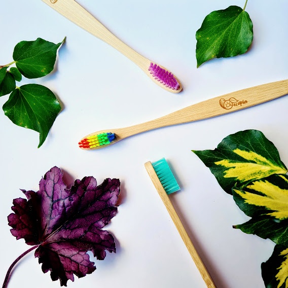 Rainbow bamboo toothbrush